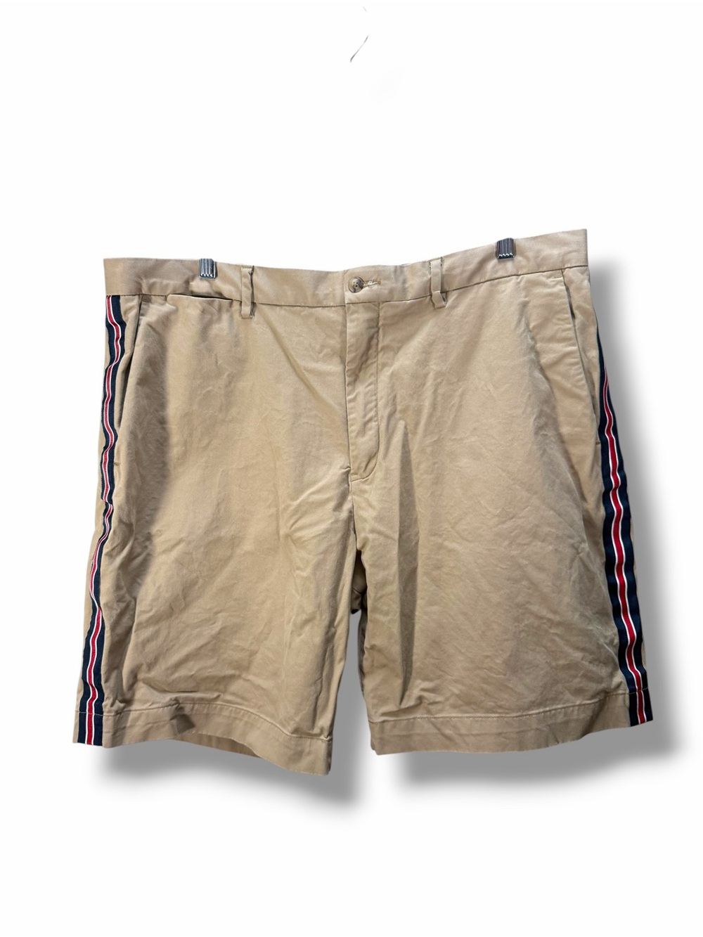 Men's Polo Ralph Lauren Tan Cotton Side Stripe Shorts Size 40